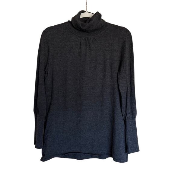Classiques Entier Atelier Wool Silk Cashmere Turtleneck Heather Gray Sweater S/M - Picture 1 of 8